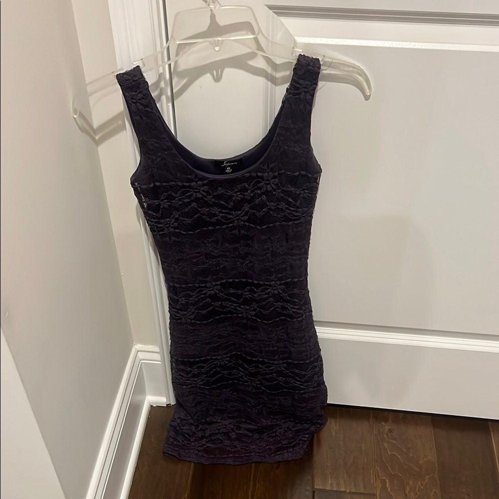 Elegant Purple Lace Tank Top